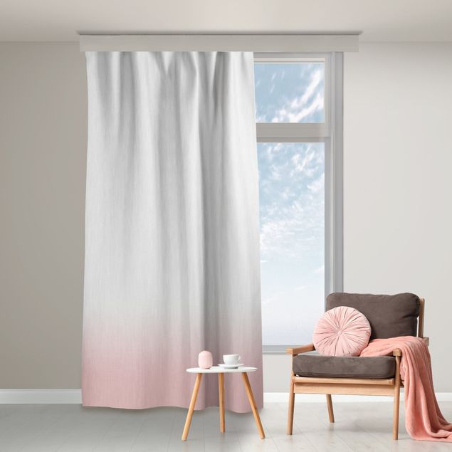 bespoke curtains Dip Dye Pale Pink