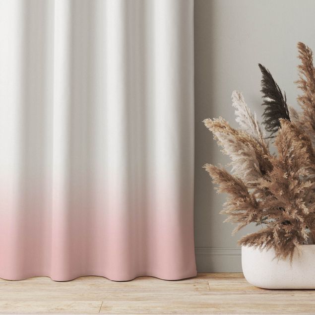 modern curtains for living room Dip Dye Pale Pink