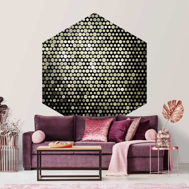Self-adhesive hexagonal pattern wallpaper - Disco Background