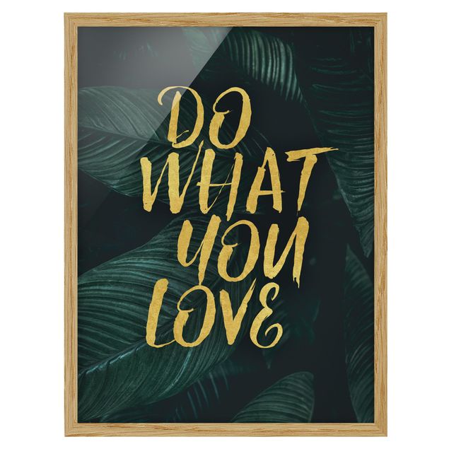 Framed poster - Do What You Love Dark Botany