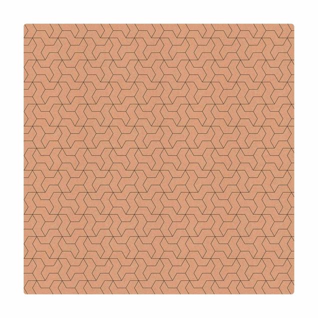 Cork mat - Three-Dimensional Structural Pattern - Square 1:1