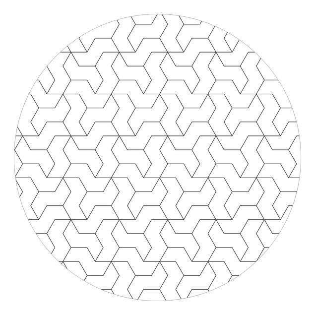 Self-adhesive round wallpaper - Three-Dimensional Structural Pattern