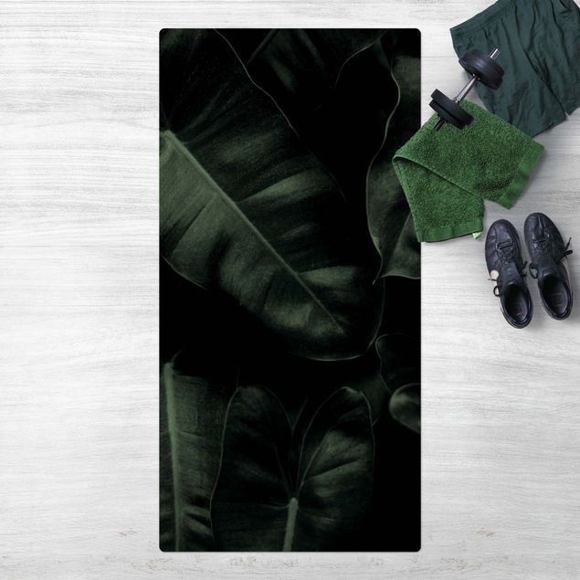 Runner rugs Jungle Leaves Dark Green