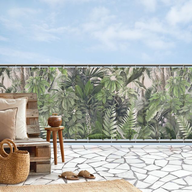 Balcony covering Jungle Plants In Green