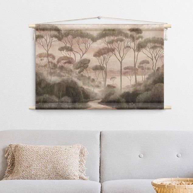 vintage tapestry wall hanging The Edge Of The Jungle