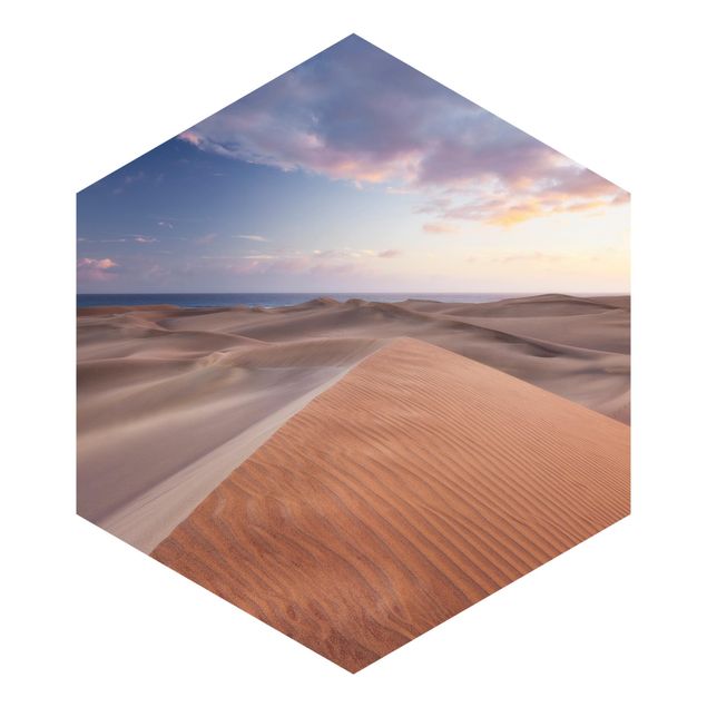 Self-adhesive hexagonal pattern wallpaper - View Of Dunes