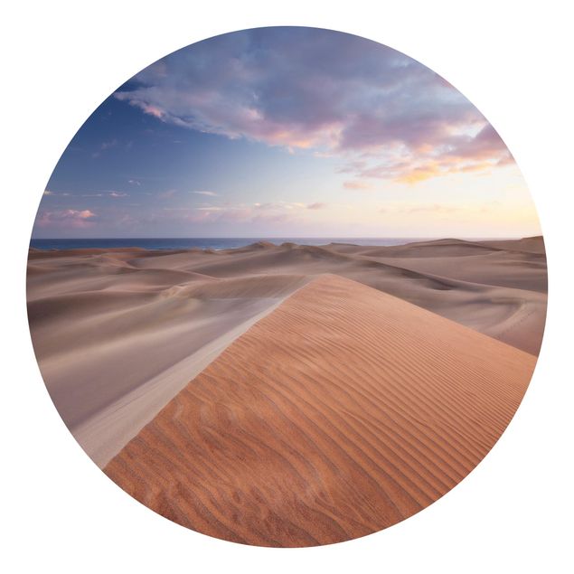 Self-adhesive round wallpaper beach - View Of Dunes