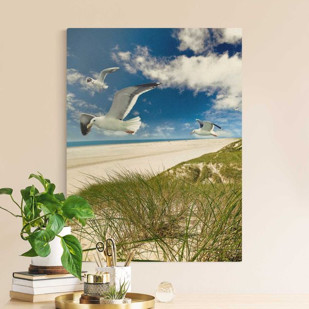 Natural canvas print - Dune Breeze - Portrait format 3:4