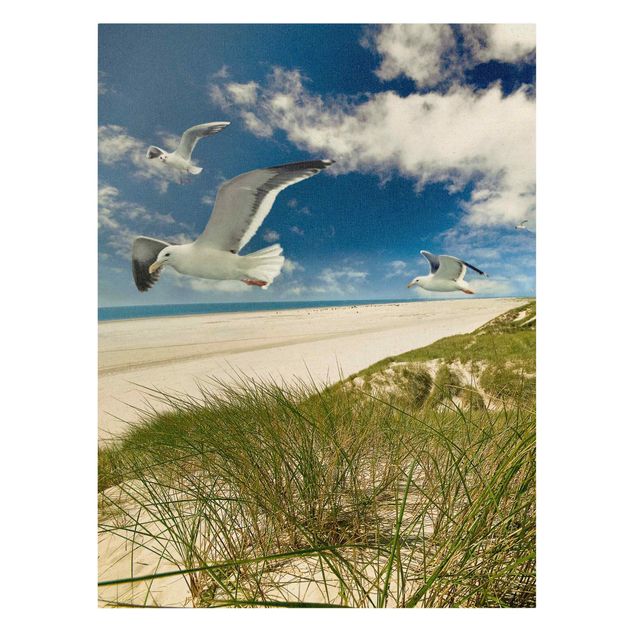 Natural canvas print - Dune Breeze - Portrait format 3:4