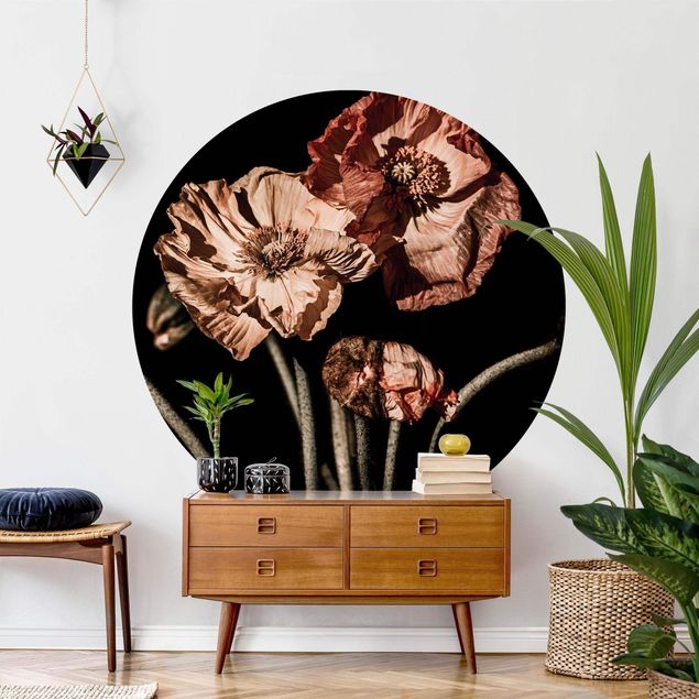 Self-adhesive round wallpaper - Dark Spring