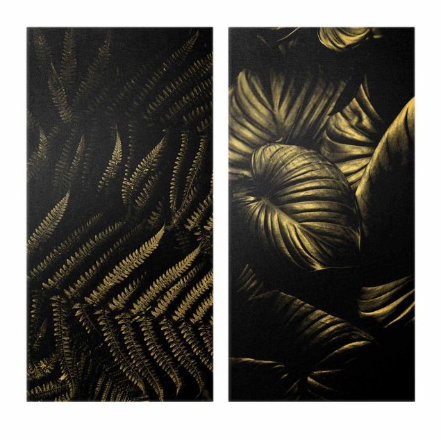 Print on canvas - Dark Botany Duo