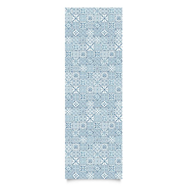 Adhesive film for furniture - Patterned Tiles Blue White
