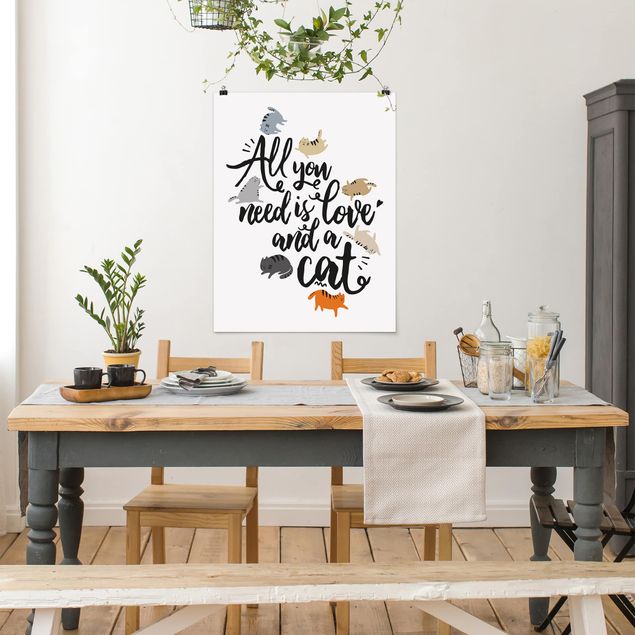 Poster quote - All You Need Is Love And A Cat