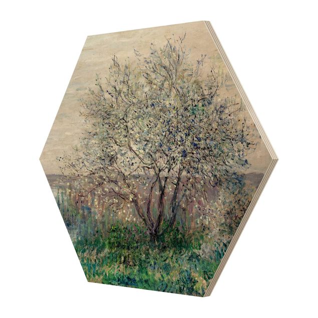 Wooden hexagon - Claude Monet - Spring in Vétheuil