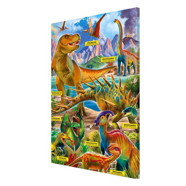 Magnetic memo board - The Dinosaurs Species