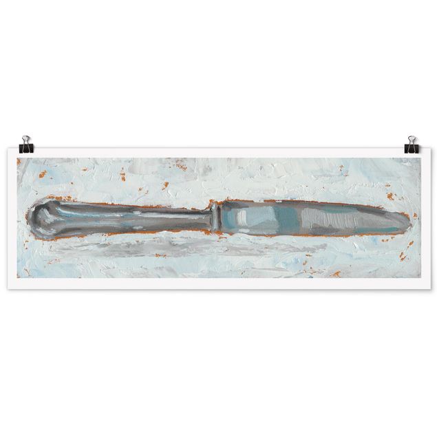 Panoramic poster kitchen - Impressionistic Cutlery - Knife