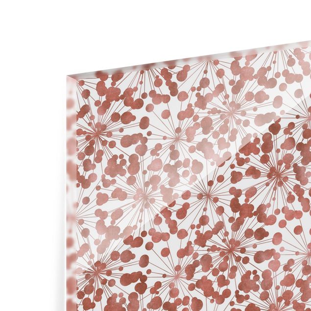 Splashback - Natural Pattern Dandelion With Dots Copper - Landscape format 2:1