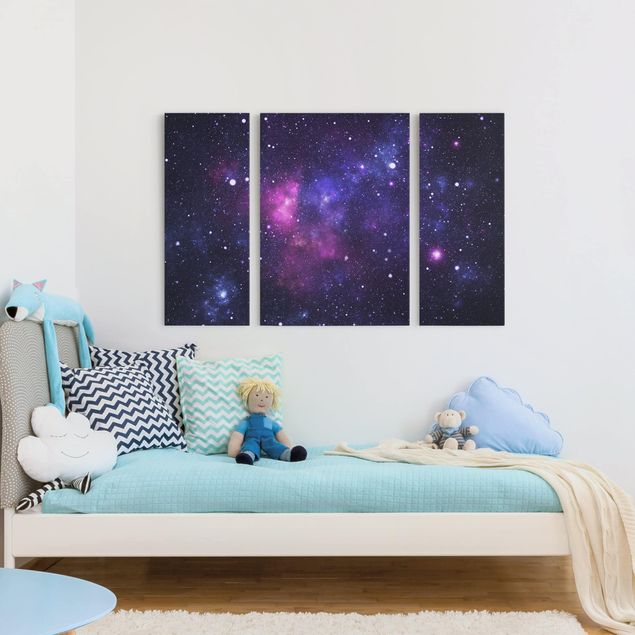 Print on canvas 3 parts - Galaxy
