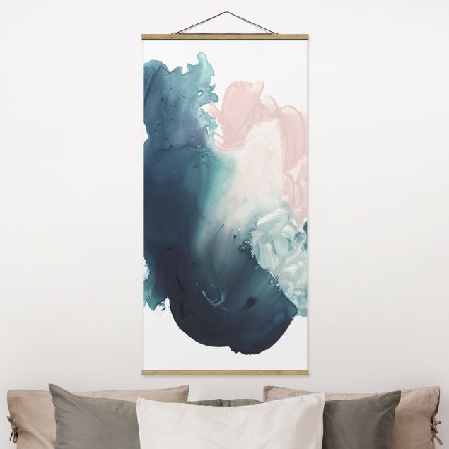 Fabric print with poster hangers - Surging Rose Quartz I