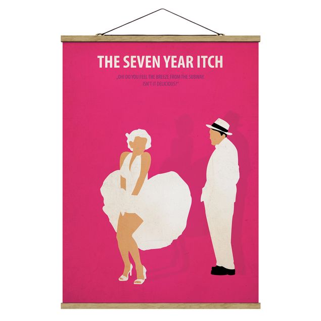 Fabric print with poster hangers - Film Poster The Seven Year Itch