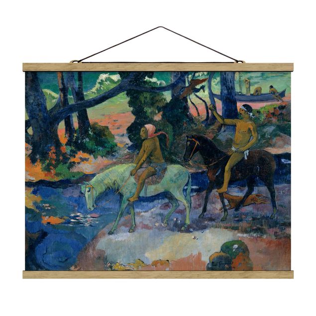 Fabric print with poster hangers - Paul Gauguin - Escape, The Ford