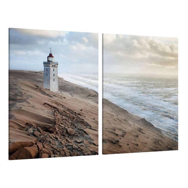 Print on canvas 2 parts - Lighthouse In Denmark