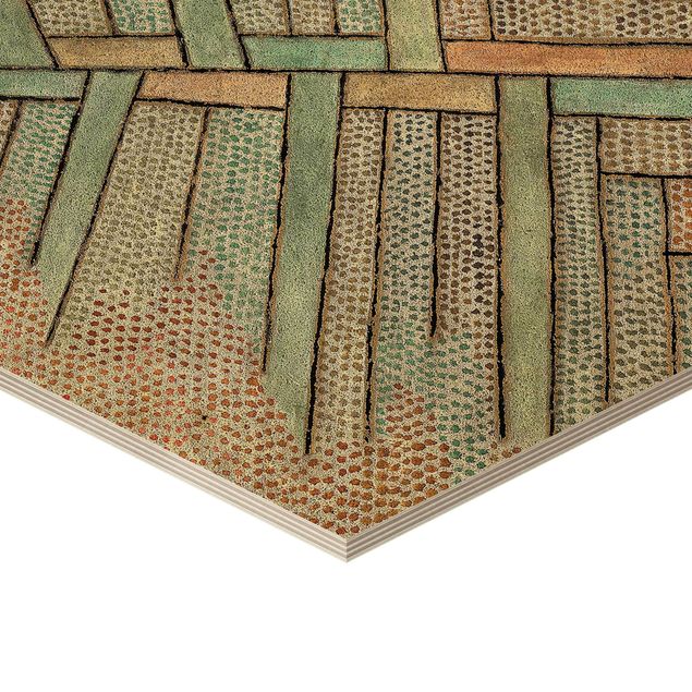 Wooden hexagon - Paul Klee - Pine