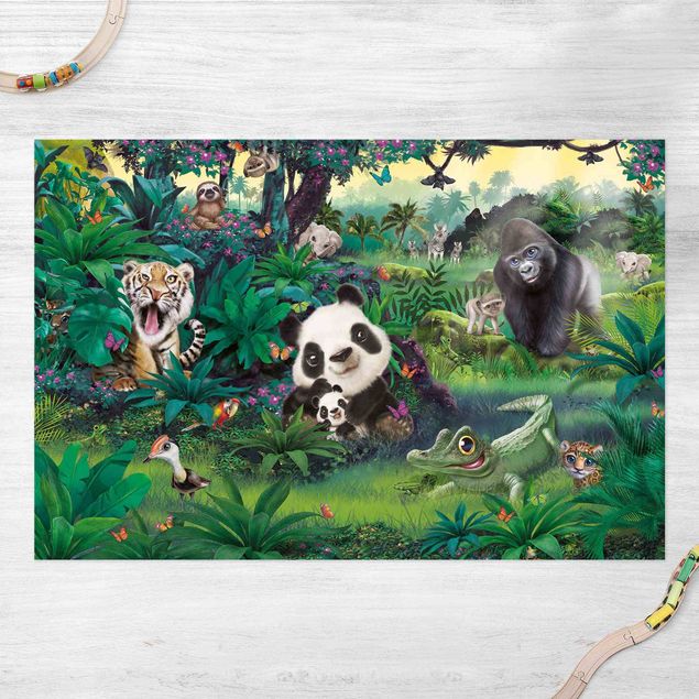 Balcony rugs Animal Club International - Jungle With Animals