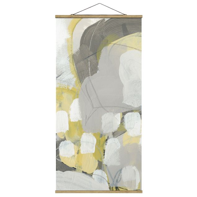 Fabric print with poster hangers - Lemons In The Mist II