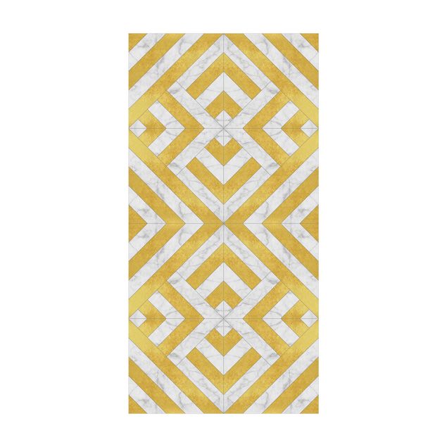 modern area rugs Geometrical Tile Mix Art Deco Gold Marble