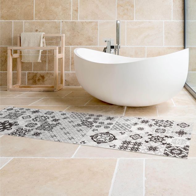 Runner rugs Ceramic Tiles Agadir Grey