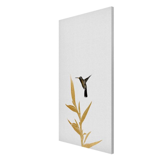 Magnetic memo board - Hummingbird And Tropical Golden Blossom II
