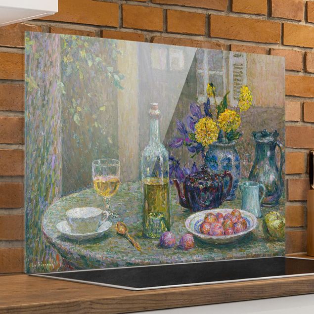 Glass art splashbacks Henri Le Sidaner - Yellow Dahlias