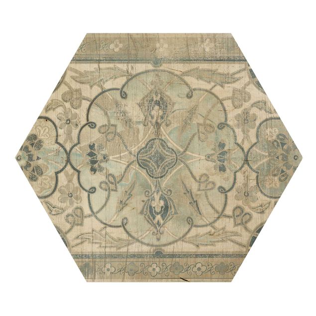 Wooden hexagon - Wood Panels Persian Vintage II