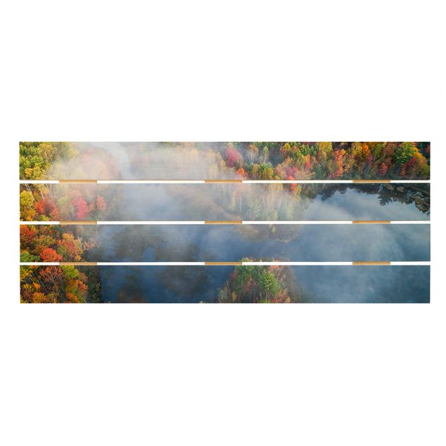 Print on wood - Aerial View - Autumn Symphony