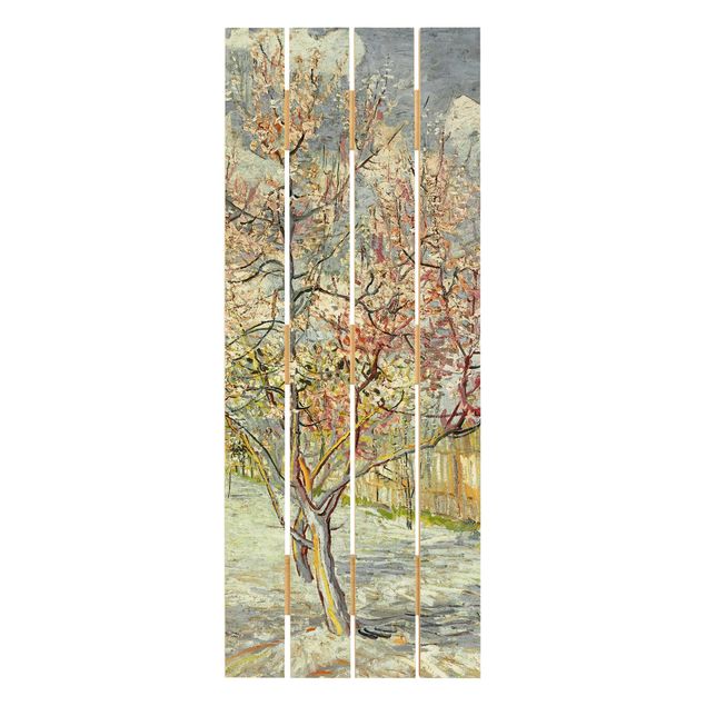 Print on wood - Vincent van Gogh - Flowering Peach Trees
