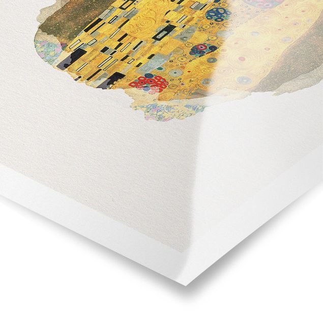Poster - WaterColours - Gustav Klimt - The Kiss