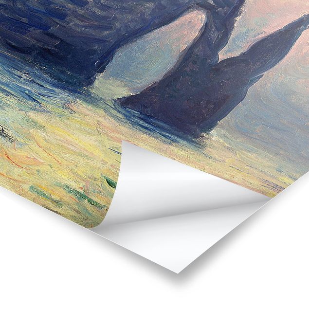 Poster - Claude Monet - The Cliff, Étretat, Sunset