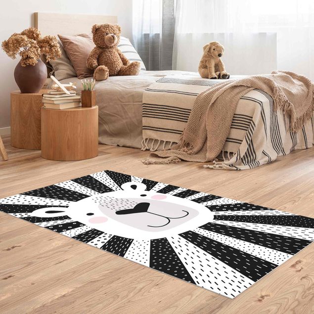 kitchen runner rugs Zoo With Patterns - Lion