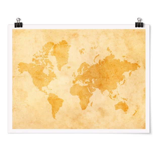 Poster - Vintage World Map