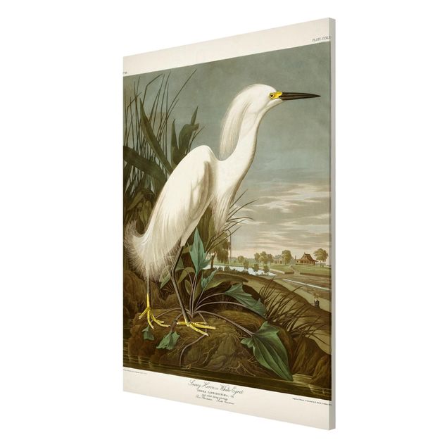 Magnetic memo board - Vintage Board White Heron I