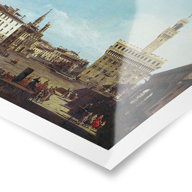 Poster - Bernardo Bellotto - The Piazza della Signoria in Florence