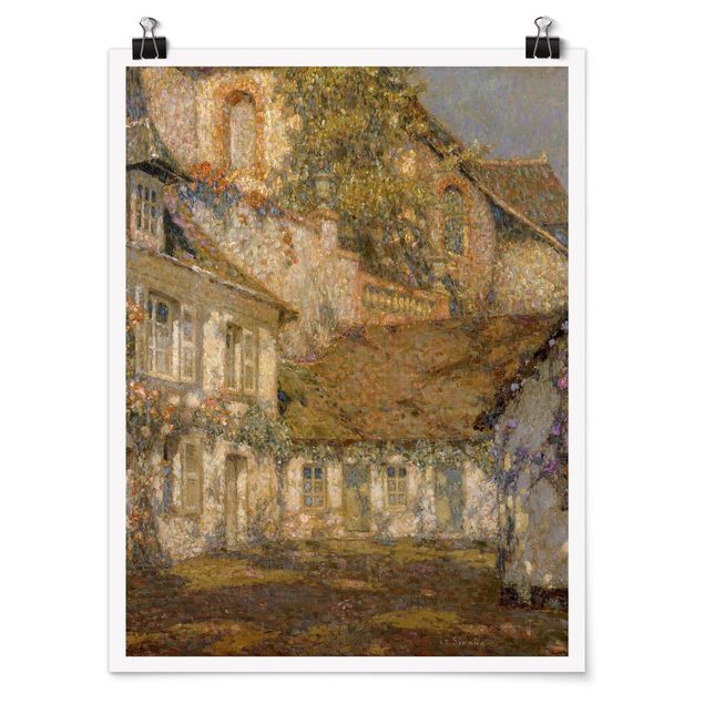 Poster - Henri Le Sidaner - Houses at the Foot of the Church