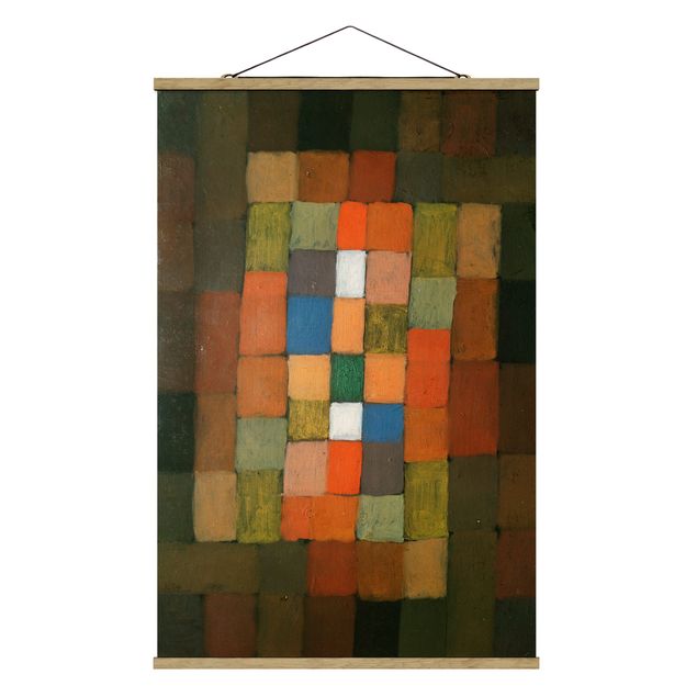Fabric print with poster hangers - Paul Klee - Static-Dynamic Increase