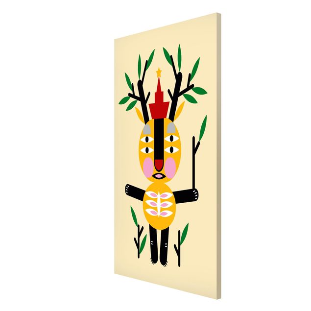 Magnetic memo board - Collage Ethno Monster - Deer
