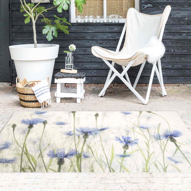 kitchen runner rugs Cornflowers And Grasses In A Field