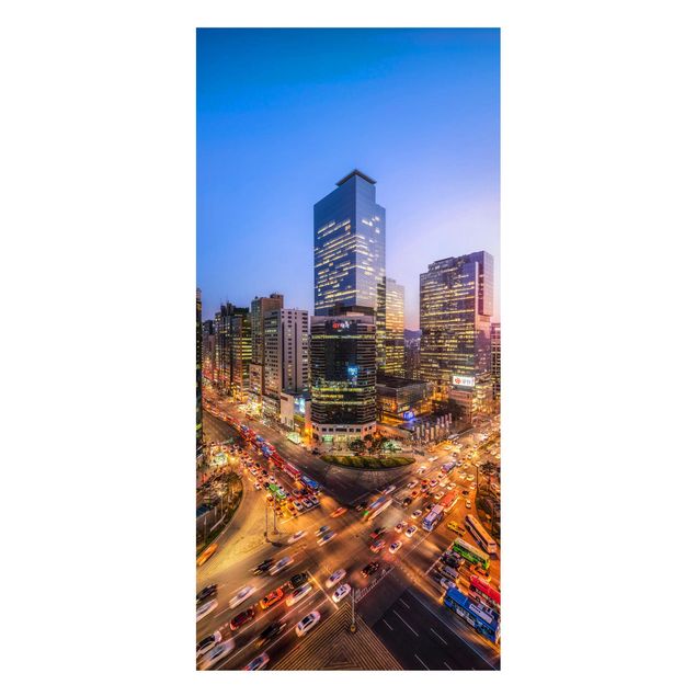 Magnetic memo board - City Lights Of Gangnam District