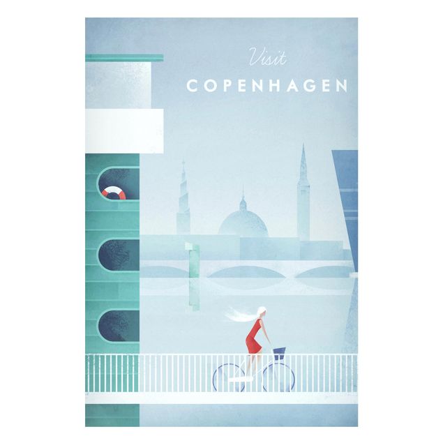 Magnetic memo board - Travel Poster - Copenhagen