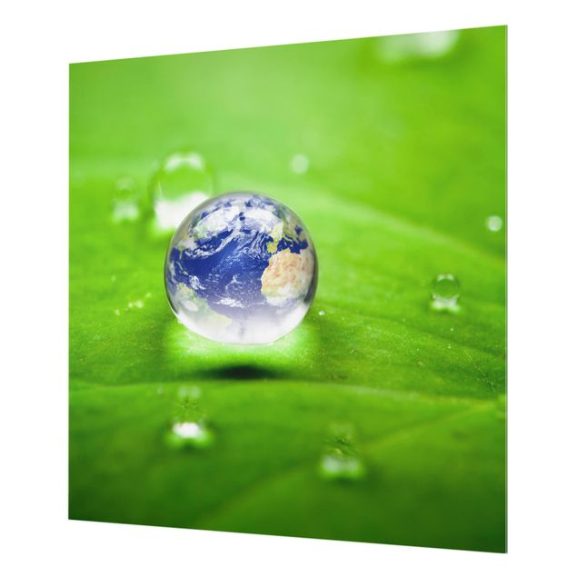 Glass Splashback - Save The Planet - Square 1:1