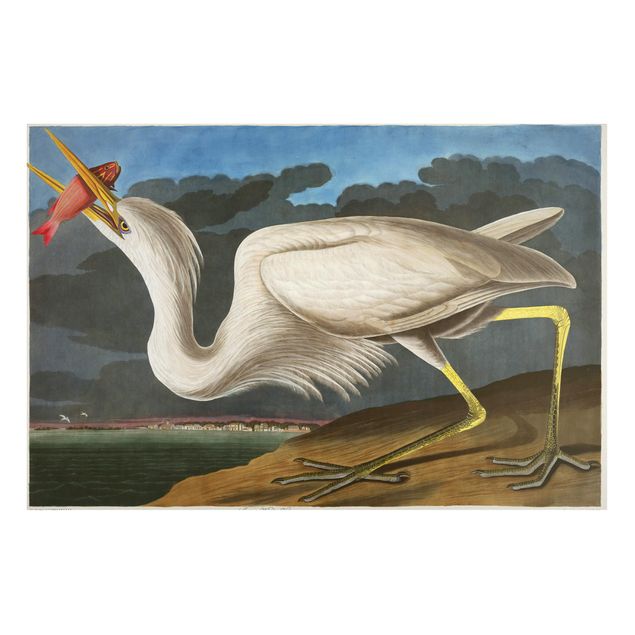 Magnetic memo board - Vintage Board Great White Egret